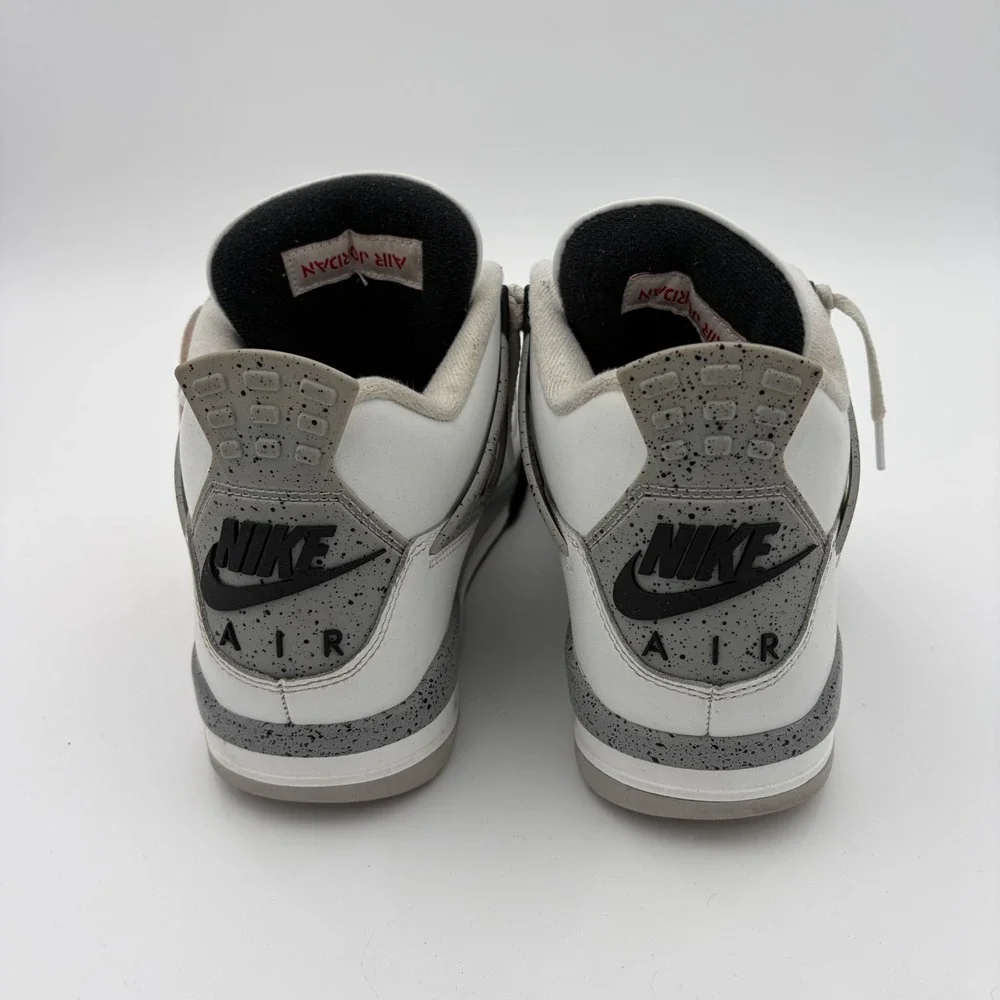 Air Jordan 4 Cement Shoes 2025 White Black Gray Red Mens 9 FV5029-100